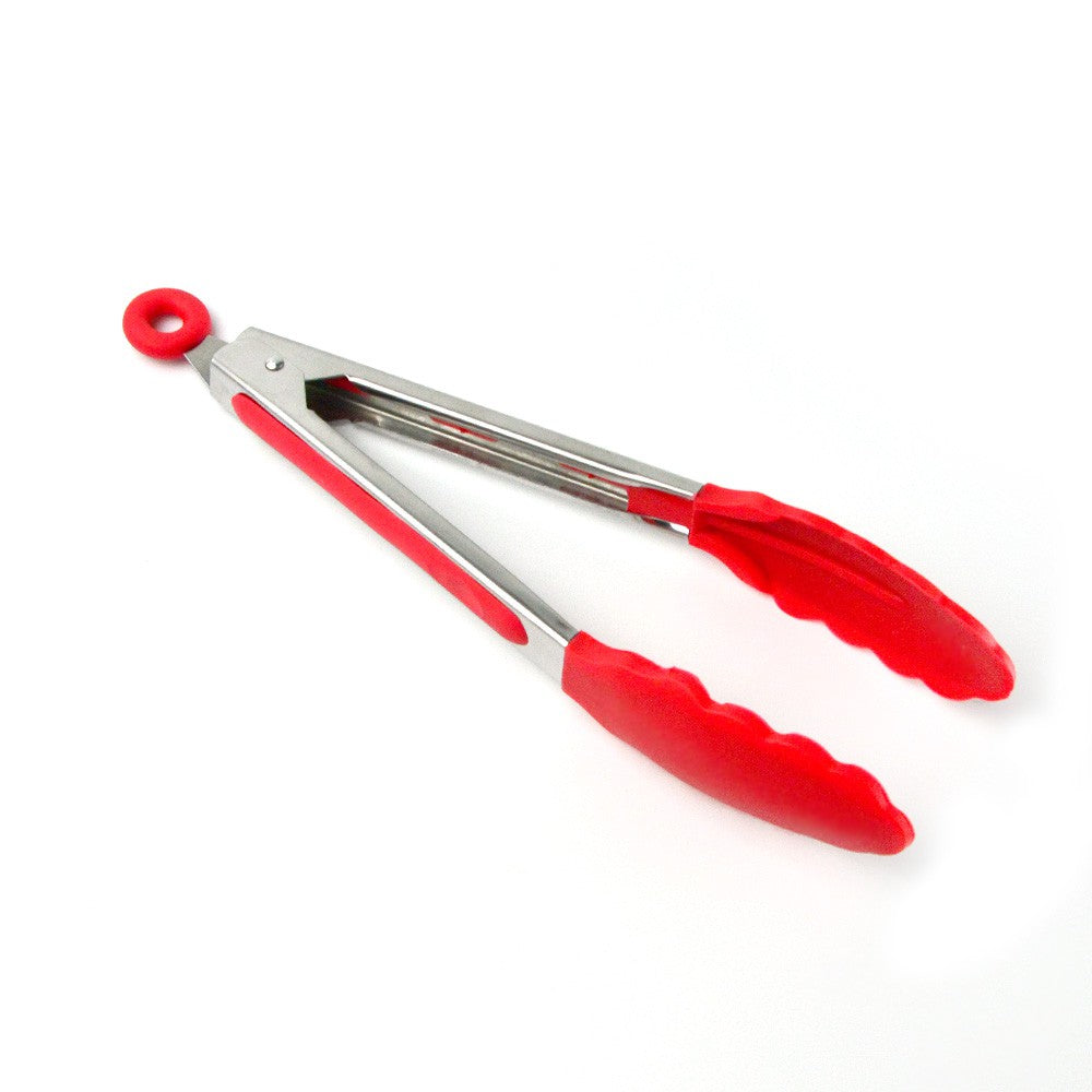 13" Red Tongs with Silicone Handle