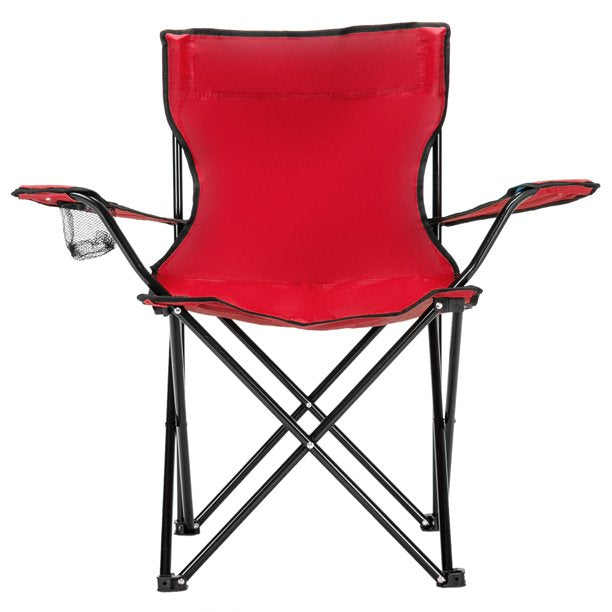 Red Foldable Camping Chair with Carry Bag