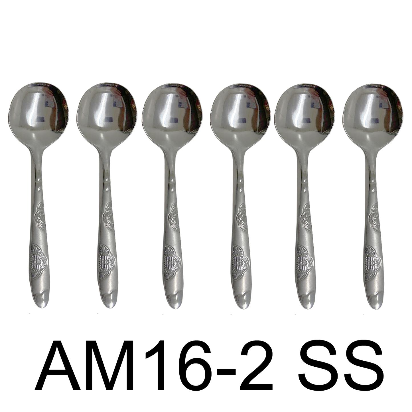 6 PC Wavy Cloud Design Stainless Steel Silver Tea Spoon