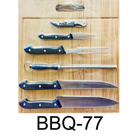 7 PC Knife Kitchen Tools Set with Chopping Board