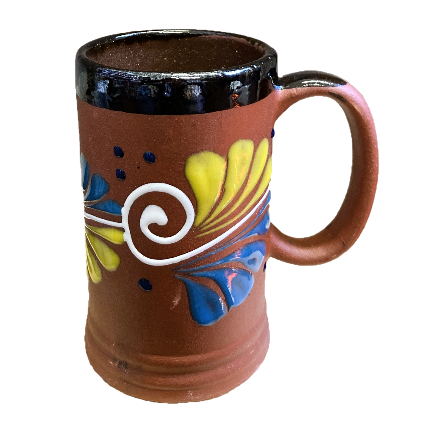 4 PC Brown Handmade Clay Beer Cup Set