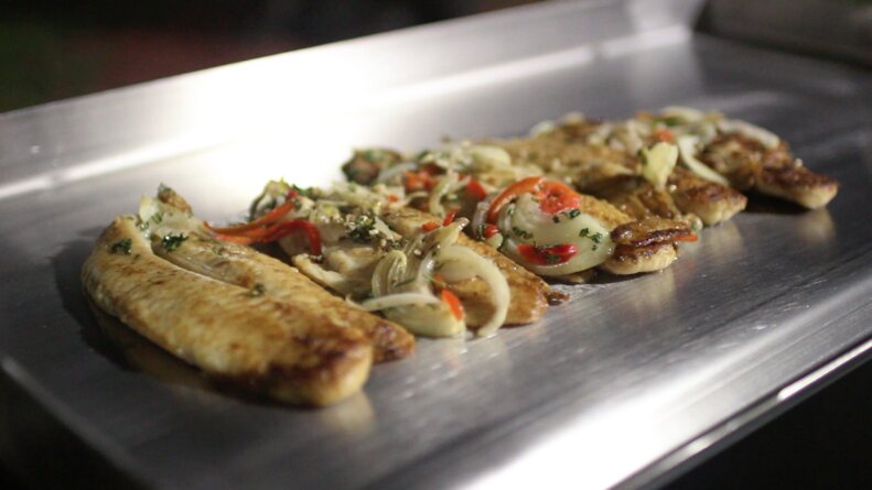 90x56cm Stainless Steel Taco Pan - Plancha