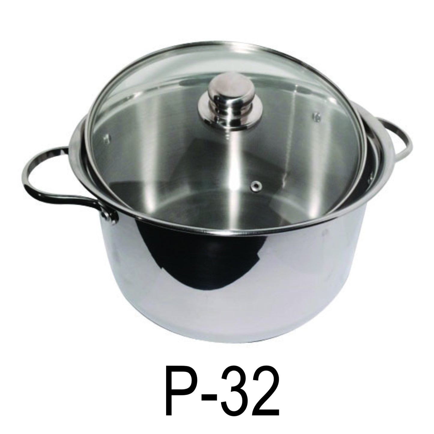 20 QT Stainless Steel 18/10 Induction Pot With Glass Lid