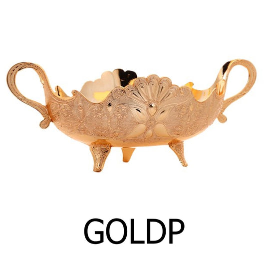 Gold Plated Metal Fruit Bowl