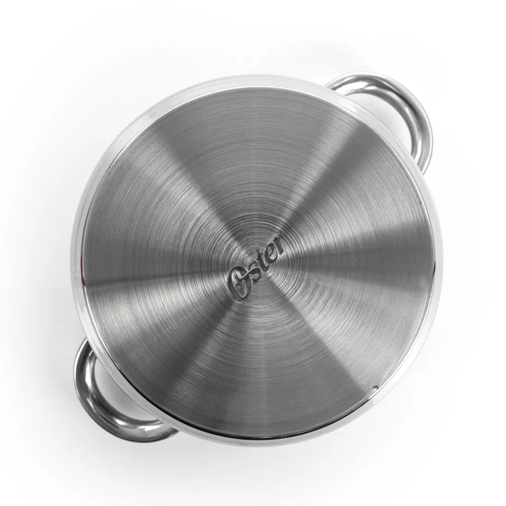 5 QT Oster Stainless Steel Dutch Oven with 3-Section Dividers