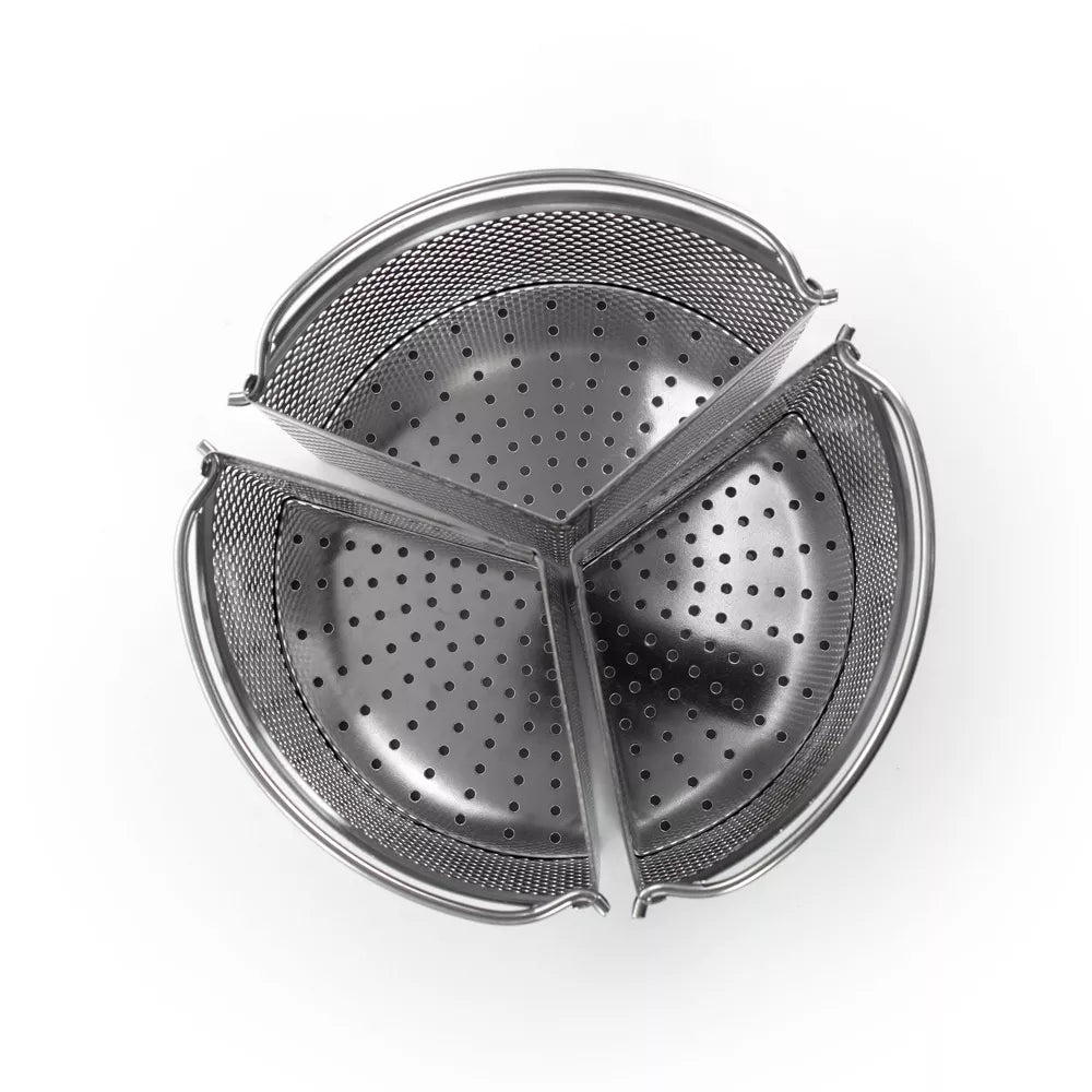 5 QT Oster Stainless Steel Dutch Oven with 3-Section Dividers