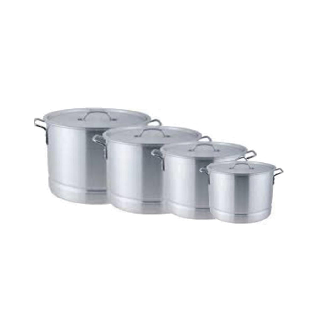 12 PC Aluminum Short Stock Pot Set With Steamer