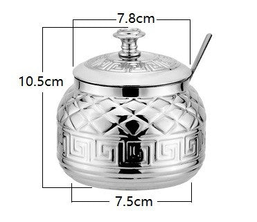 Silver Stainless Steel Sugar Pot