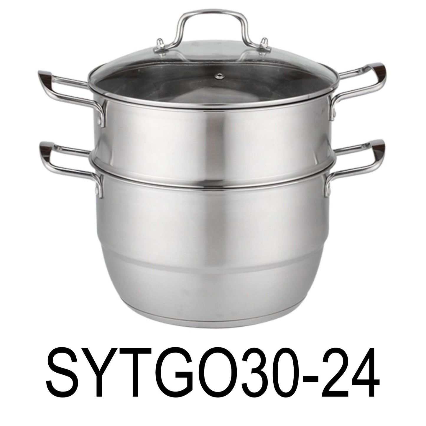 4 PC 24cm Super Double Capsulated Bottom Steamer