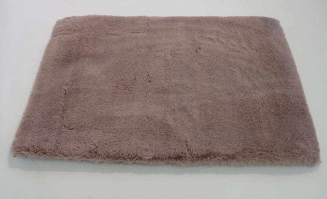 Rose Pink Bath Mat Faux Fur Area Rug / Door Mat/ Kitchen Mat