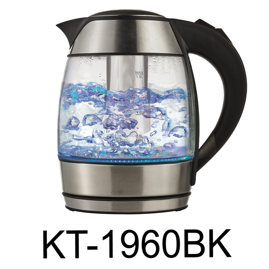 60oz / 1.8L Brentwood Electric Glass Kettle with Tea Infuser