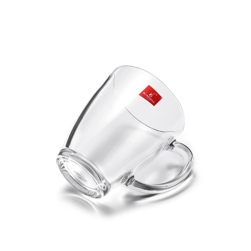 6 PC Clear Mug Set With Handle