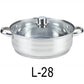 8 QT Stainless Steel 18/10 Induction Low Pot
