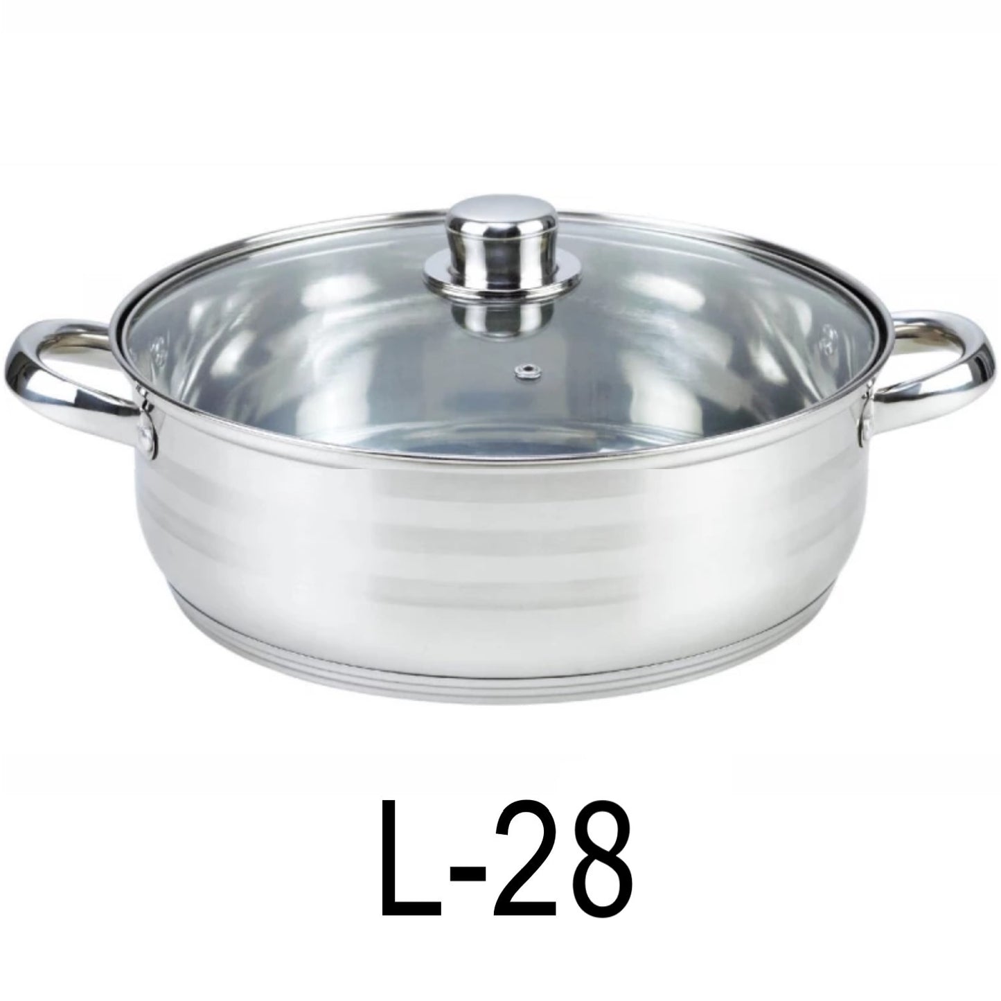 8 QT Stainless Steel 18/10 Induction Low Pot