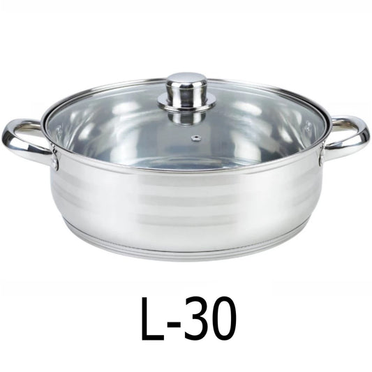 10 QT Stainless Steel 18/10 Induction Low Pot