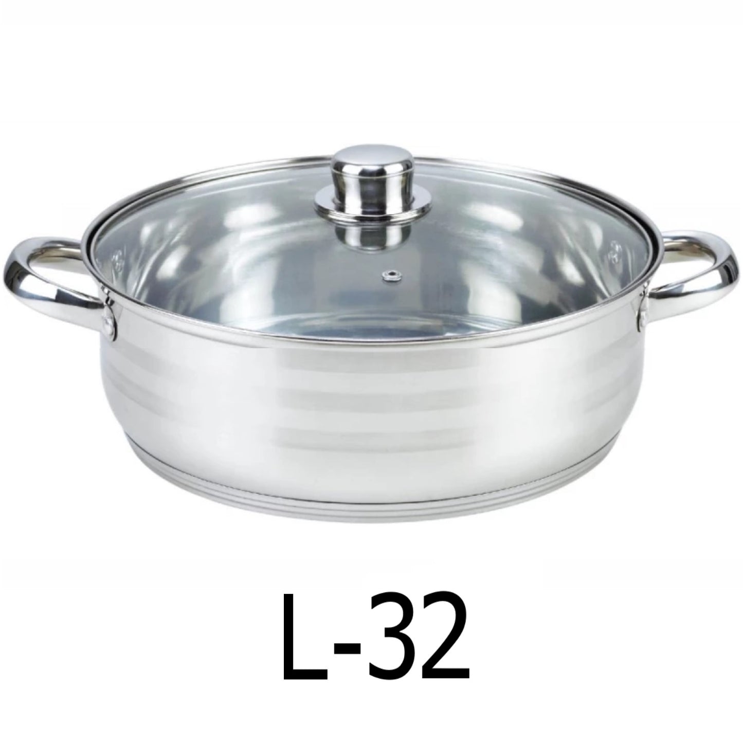 12 QT Stainless Steel 18/10 Induction Low Pot