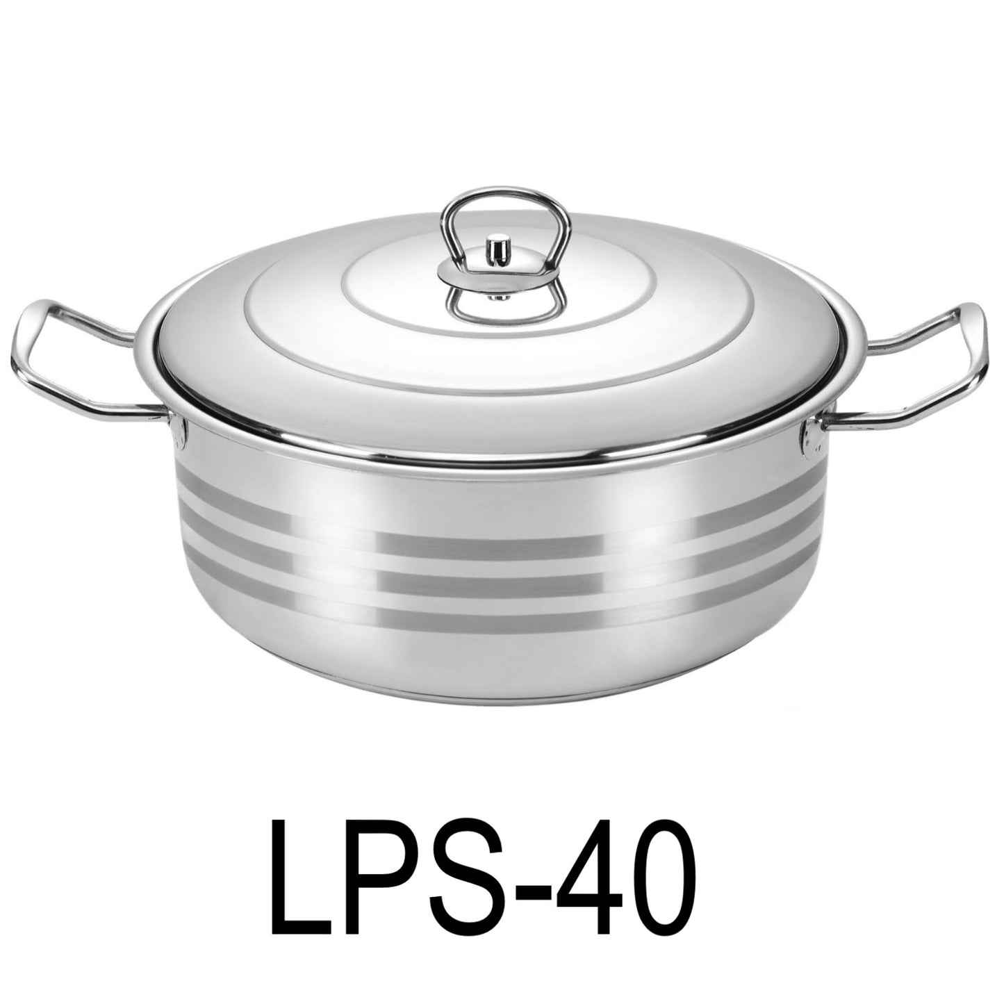 40 QT Stainless Steel 18/10 Induction Low Pot