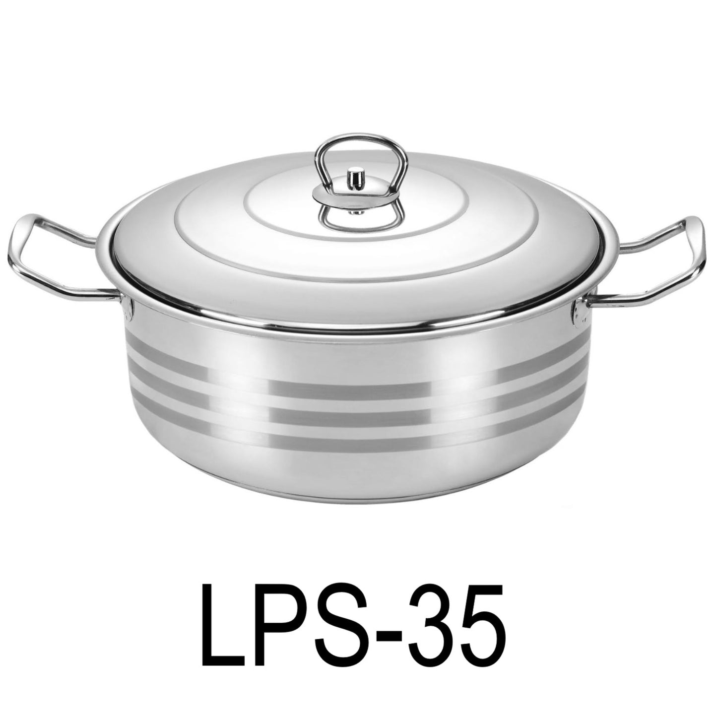 35 QT Stainless Steel 18/10 Induction Low Pot