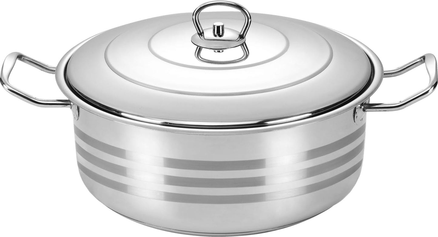 35 QT Stainless Steel 18/10 Induction Low Pot