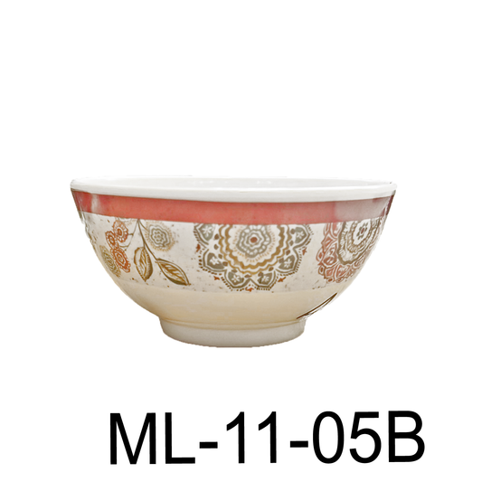 5" Aesthetic Melamine Red Bowl