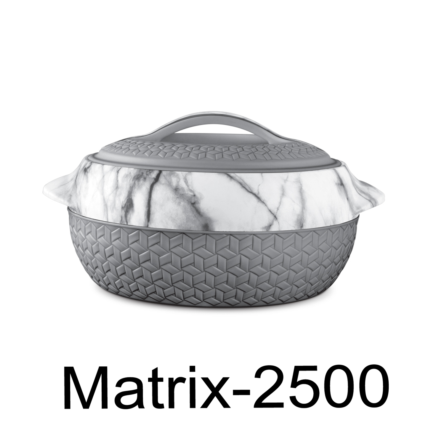 2.3L Grey Marble Hot Pot Casserole