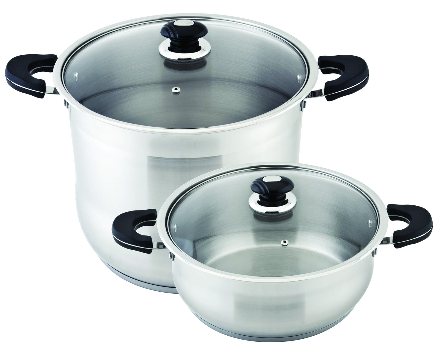 4 PC Stainless Steel Induction 18/10 Stockpot & Low Pot