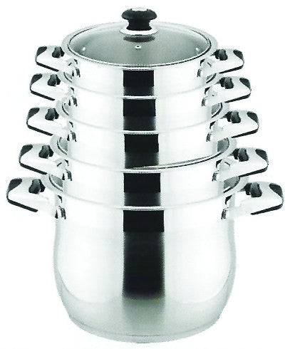 10 PC Induction Stainless Steel Cookware Set With Glass Cover