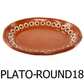 18cm Brown Round Clay Plate