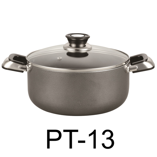 13 QT Non-stick Stockpot with Glass Lid