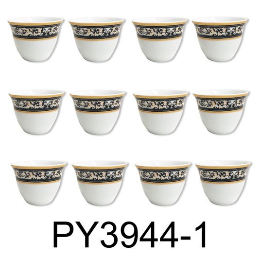 12 PC Classy Gold Tea Cup Set Without Handle
