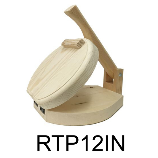 12" Round Wooden Tortilla Press