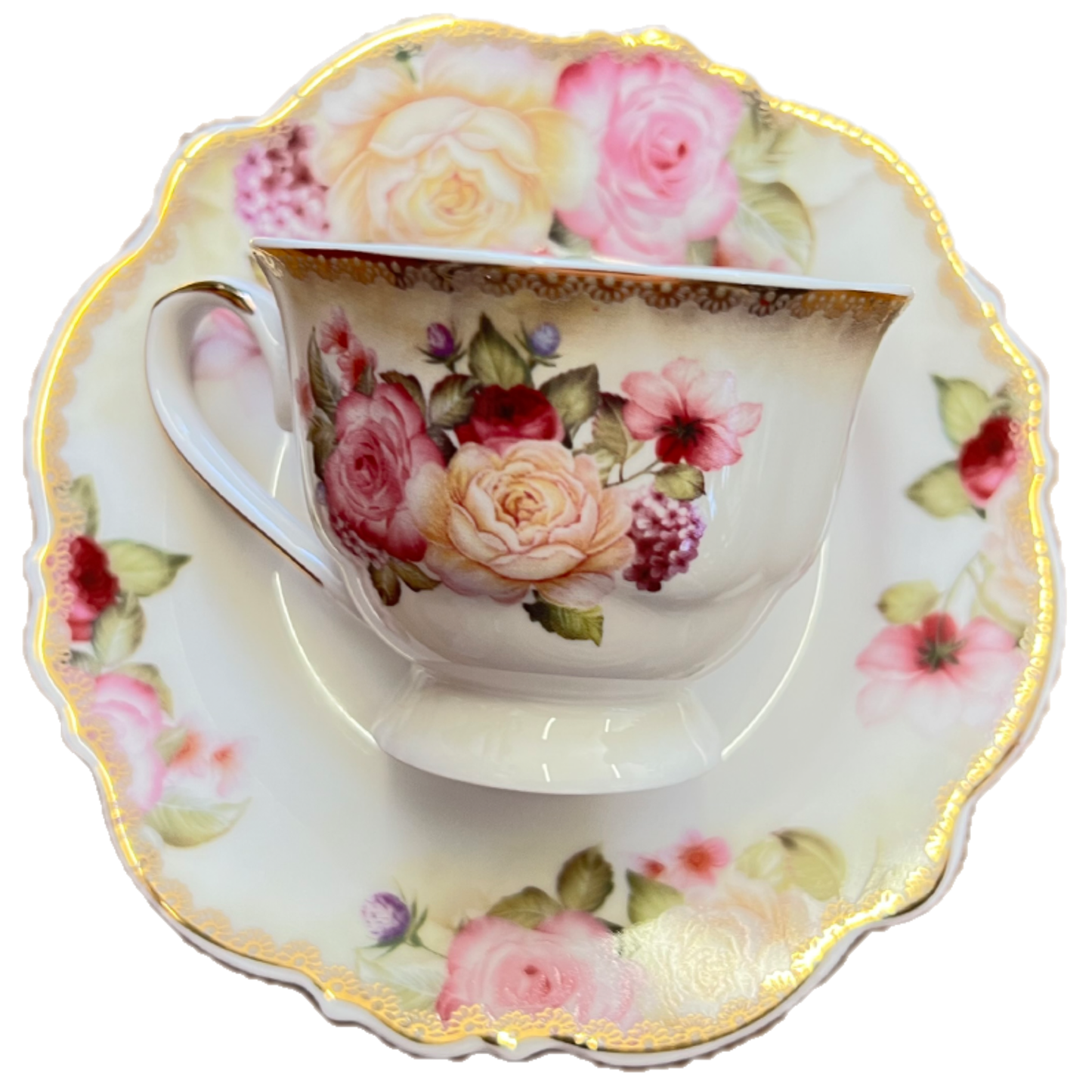 PC Porcelain Floral Coffee Set