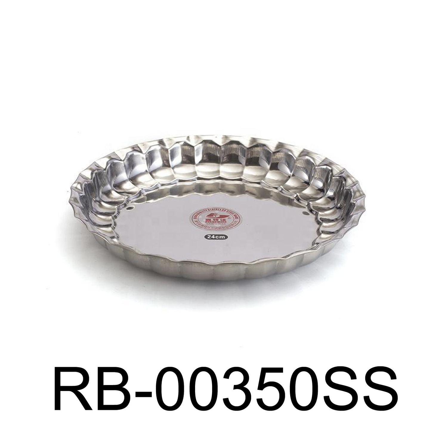 50cm Stainless Steel Round Plate - Food Serving Tray