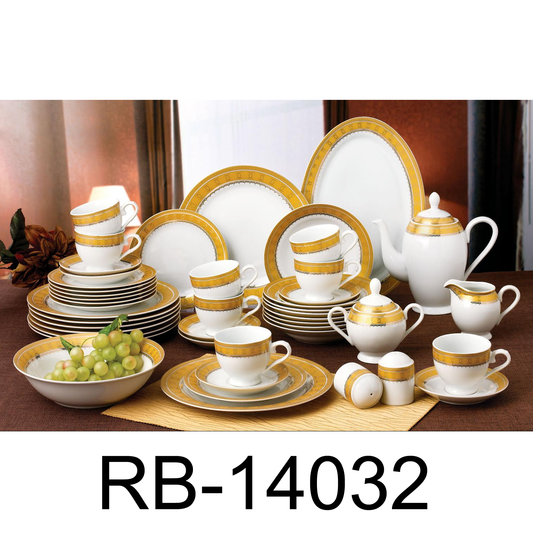 49 PC Golden Royal British Dinner Set
