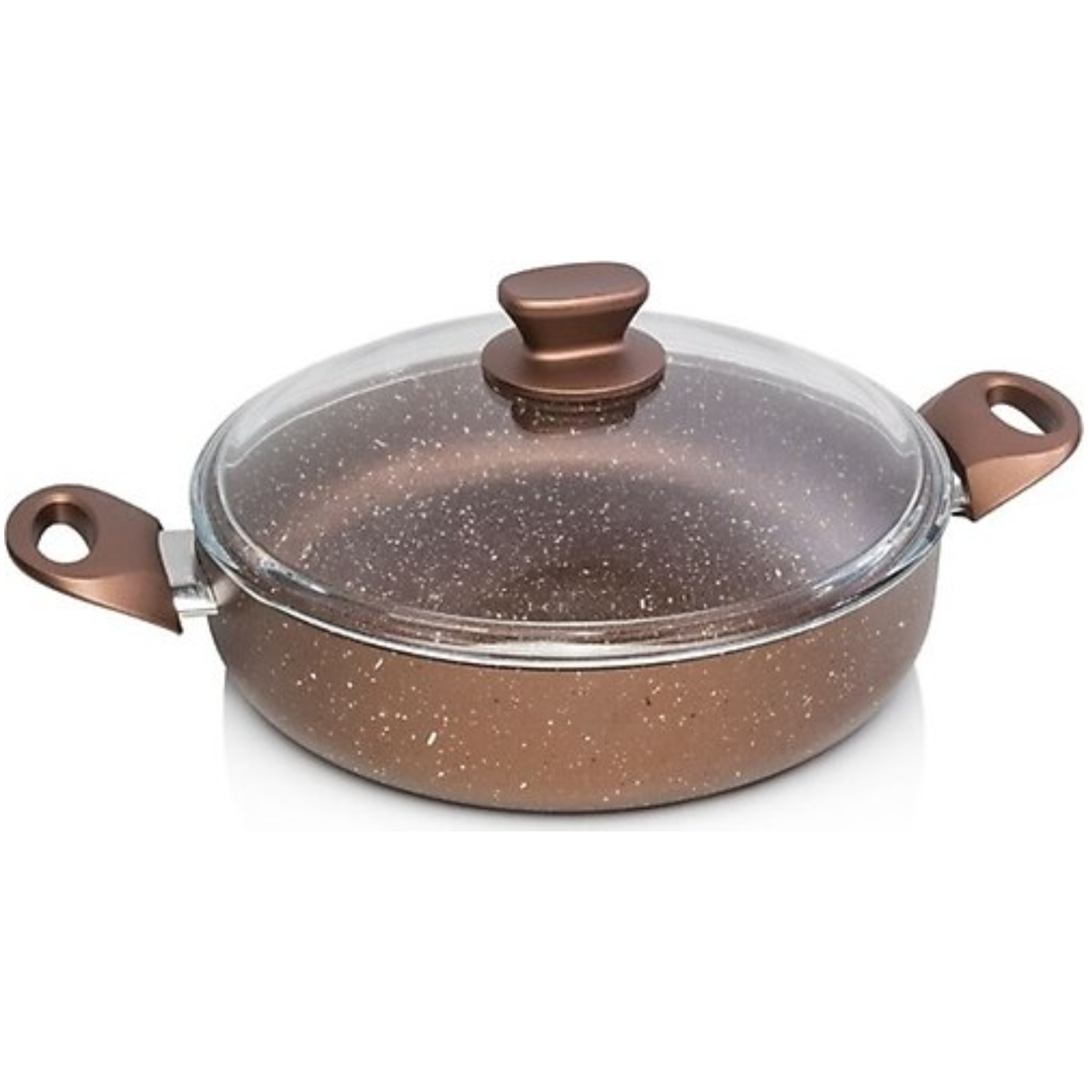 24cm Bronze Granite Coating Aluminum Shallow Pot