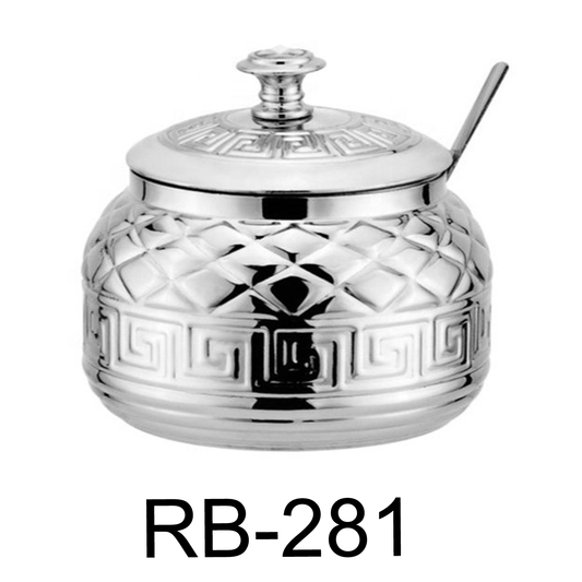 Silver Stainless Steel Sugar Pot