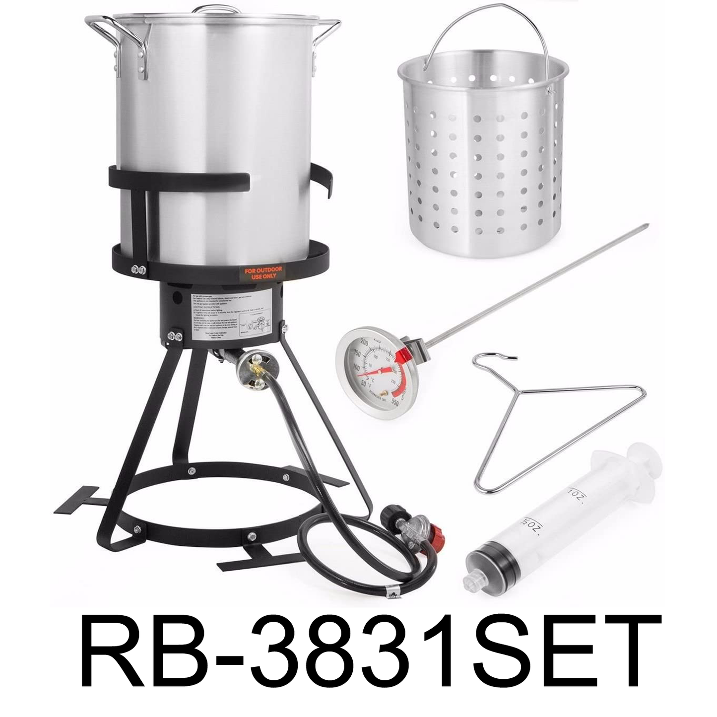 30 QT Barton 95528-V Stove Turkey Bundle Set 6PC 30QT, Silver