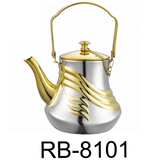 1.1L Classy Tea Kettle With Wavy Gold Design