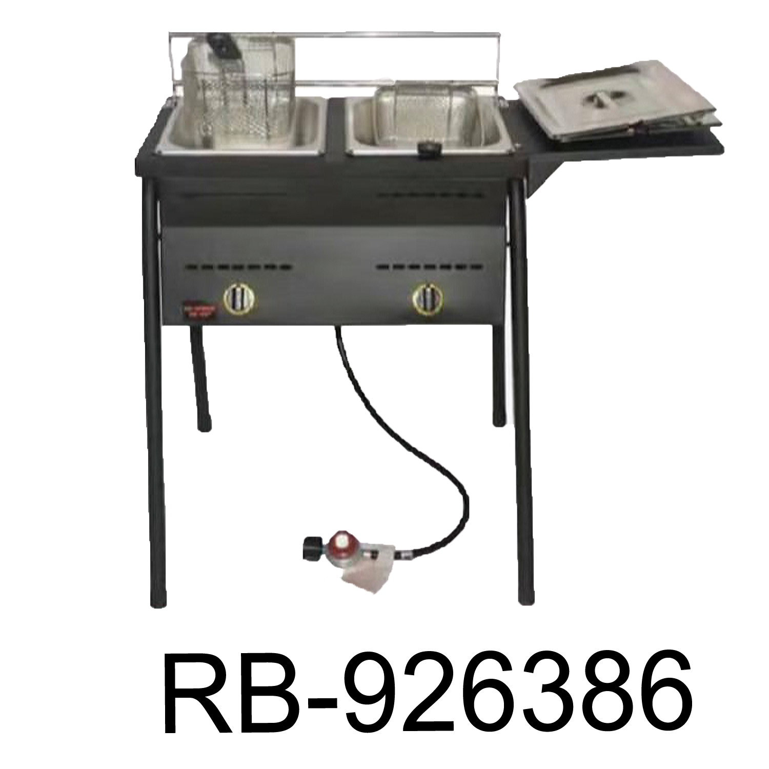 Double Deep Fryer With Burner Stand With Side Table – R B Import