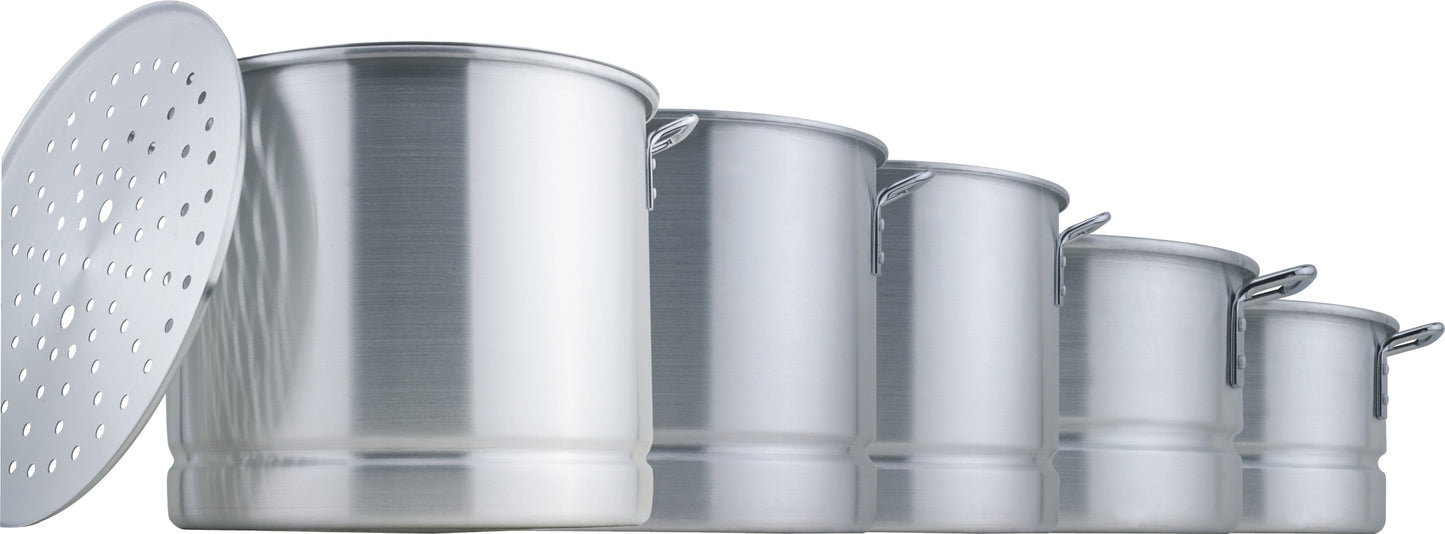 15 PC Tamales Aluminum Stock Pot With Steamer Rack