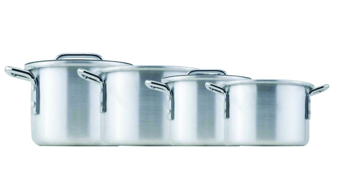 8 PC Aluminum Thick Body Stock Pot Set With Lid