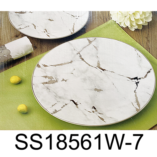 7 PC Silver Marble Cake Set