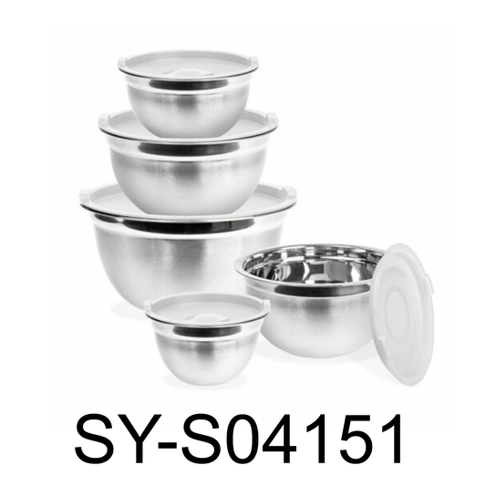 5 Pieces Stainless Steel Bowl Set