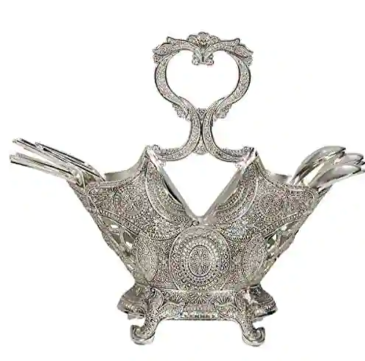 Silver Kitchen Rack Knife and Folk Holder