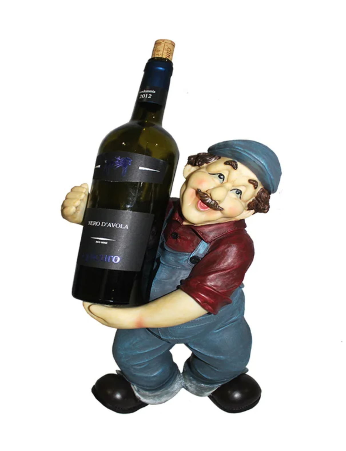 Bowdoin Tabletop Wine Bottle Rack in Black/Blue