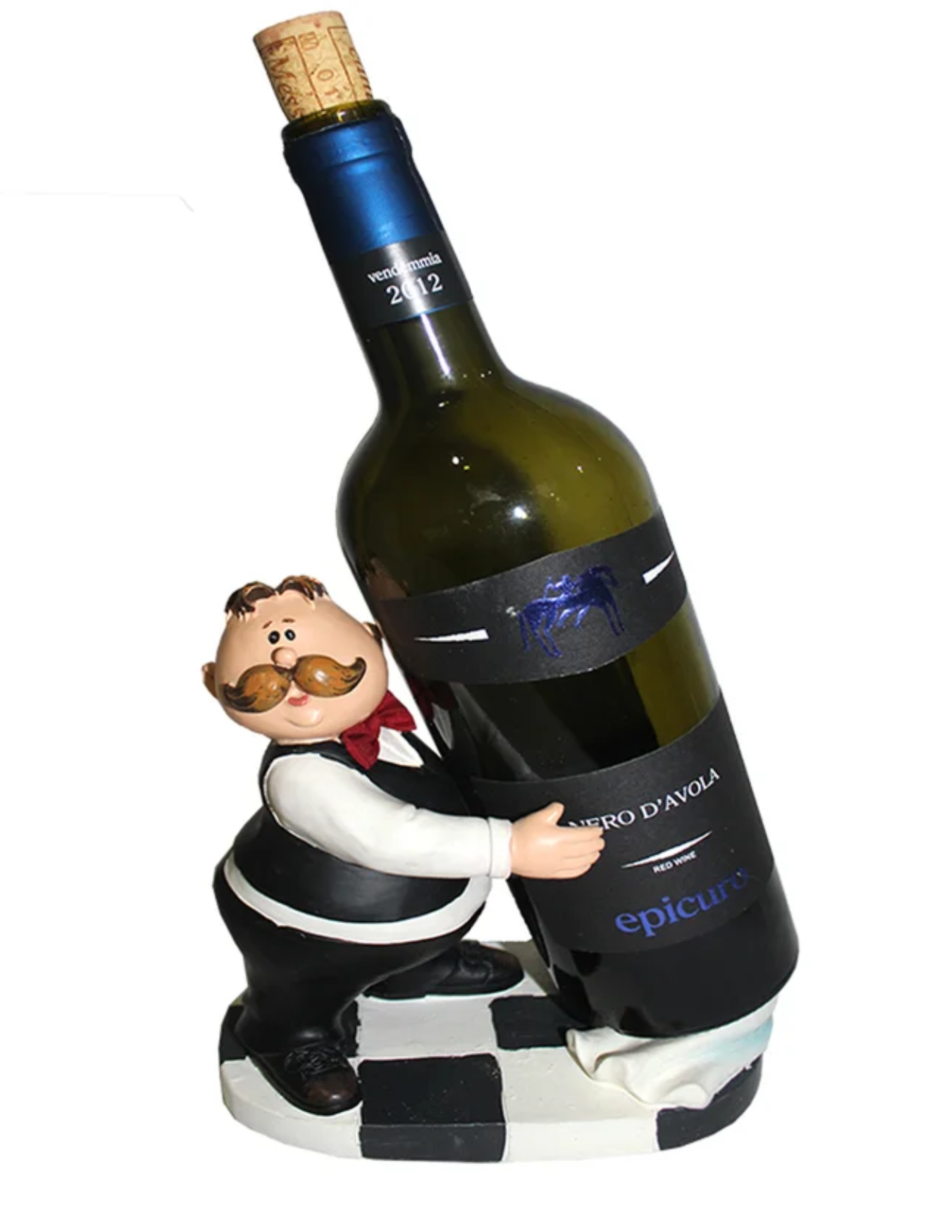 Riggio Tabletop Wine Bottle Rack in Black/White