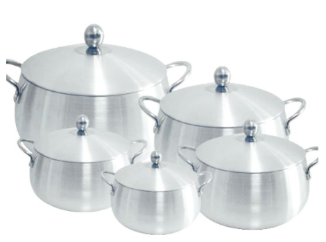 10 PC Aluminum Cooking Pot Set