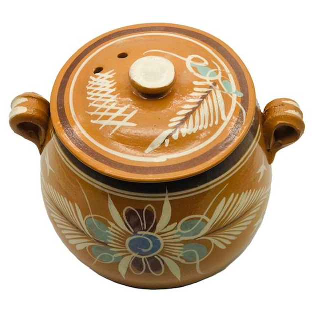 3 QT Lead Free Clay Bean Pot with Lid - Olla de Barro Frijolera sin Plomo