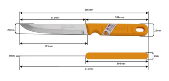 3 PC Kiwi Stainless Steel Kitchen Knife - 511