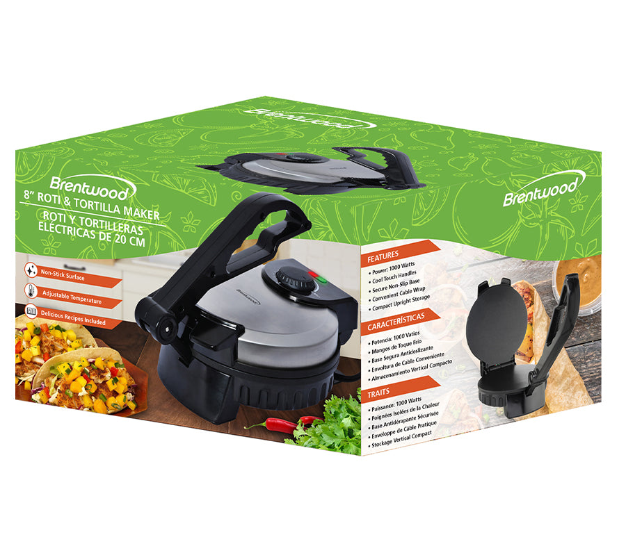 8" Non-Stick Electric Roti & Tortilla Maker